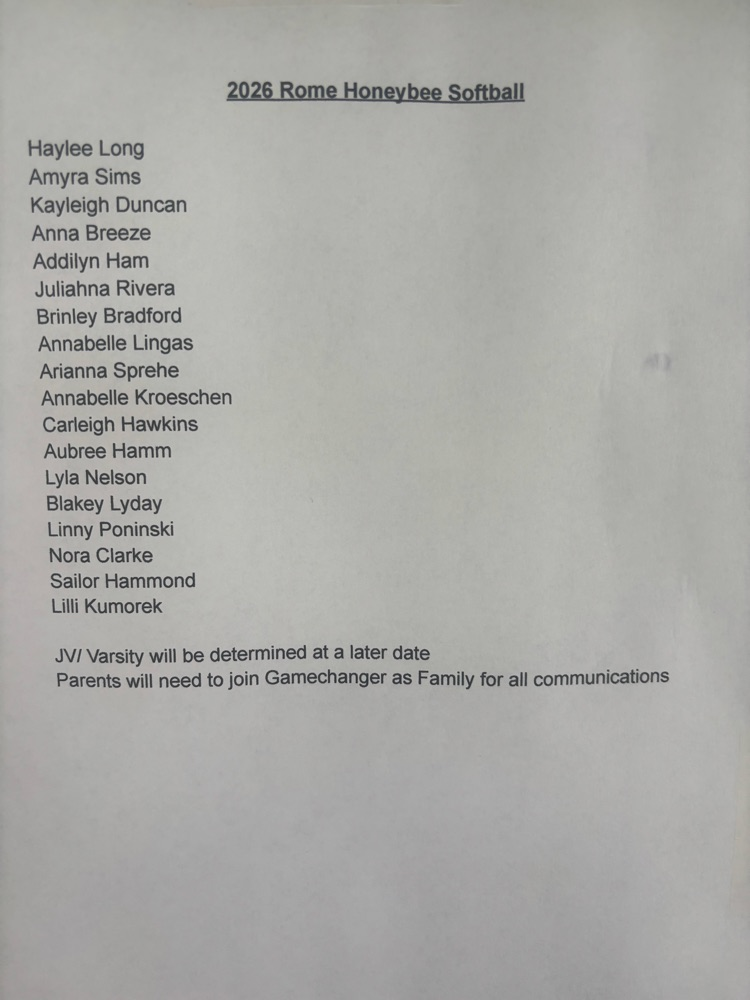 softball roster