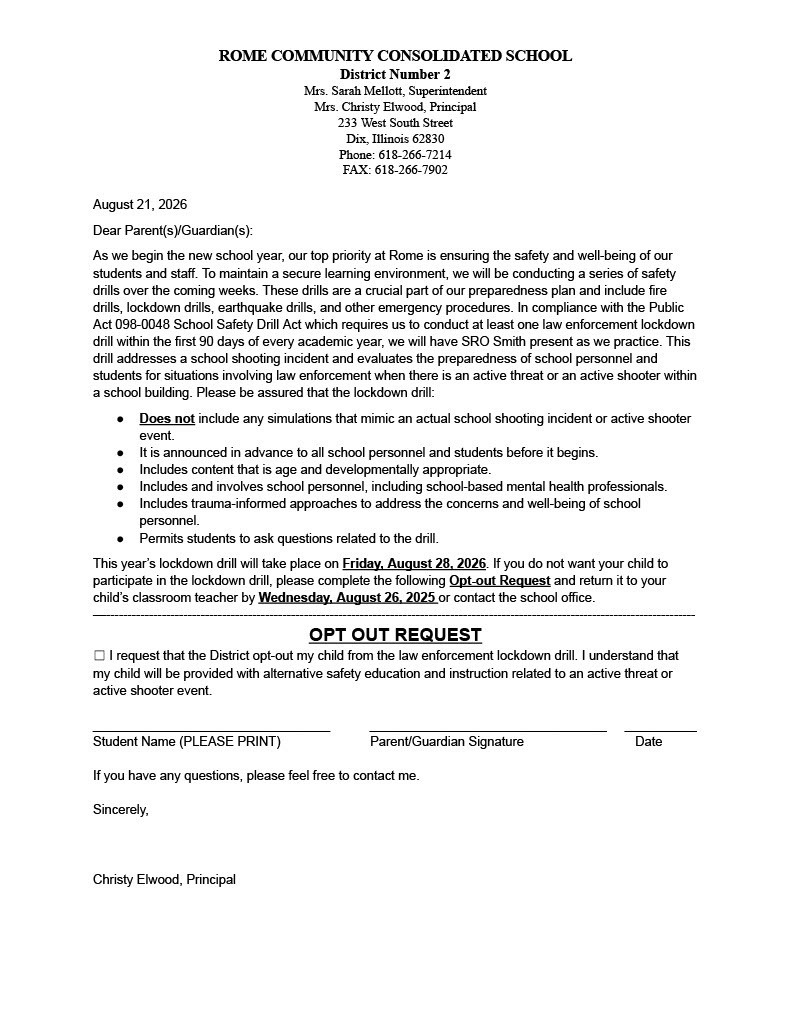 opt out letter