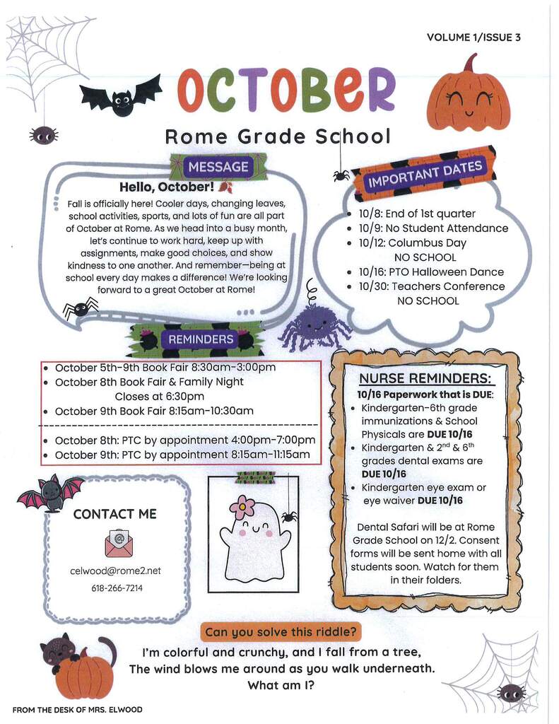 october newsletter