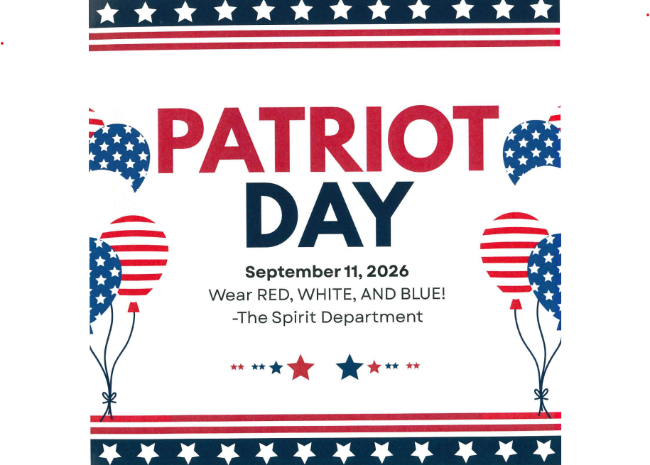 Patriot Day - September 11, 2026 - Wear RED, WHITE and BLUE! - The Spirit Department