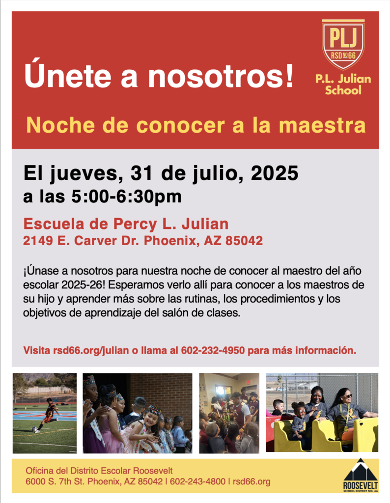 Unete a nosotros para la noche de conocer la maestra