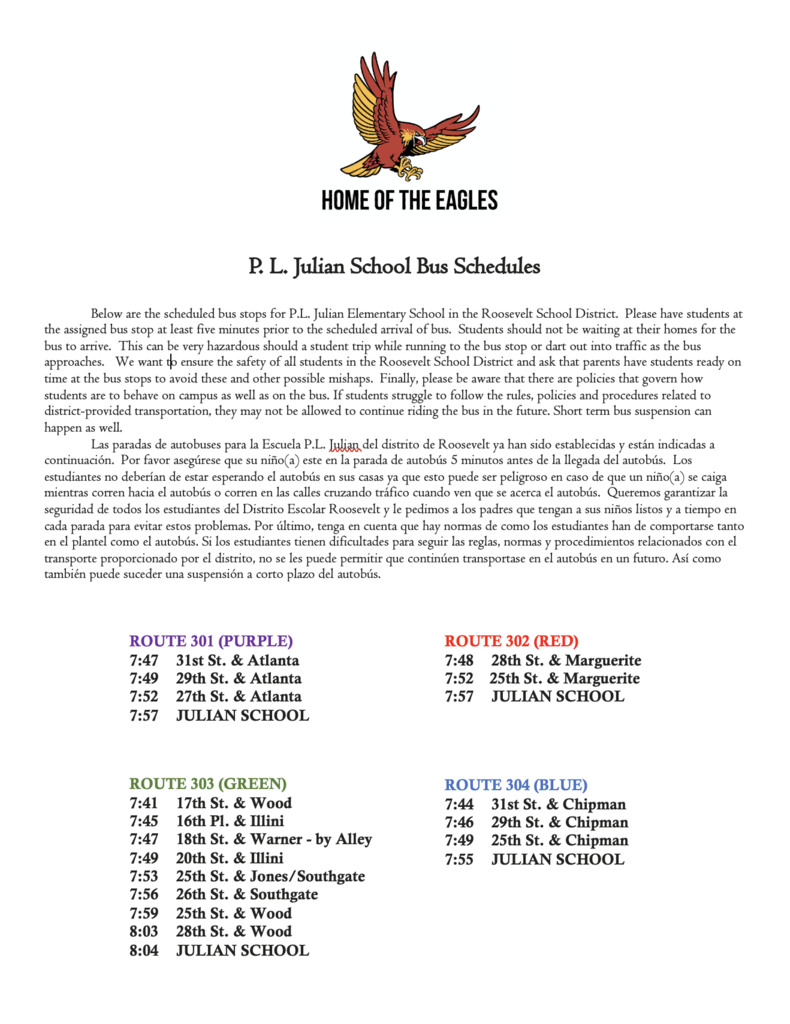 Julian Bus Routes