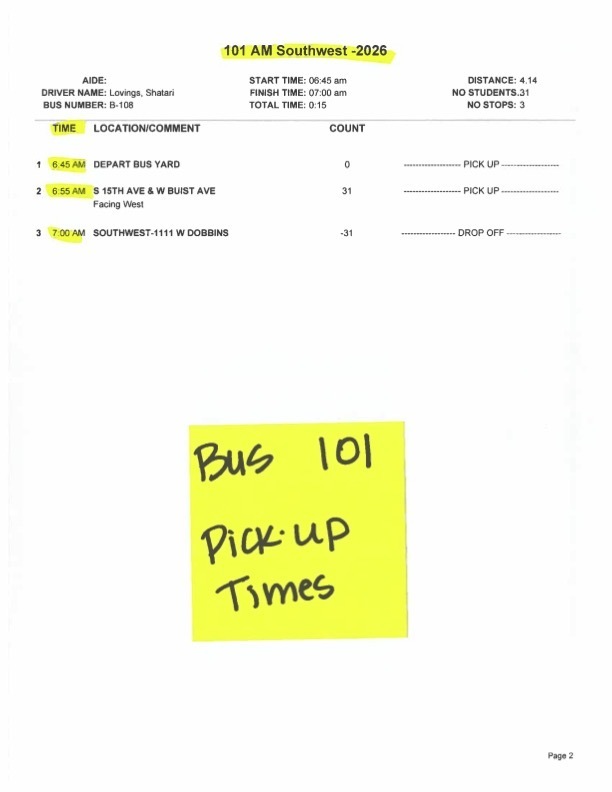 Bus 101 PU