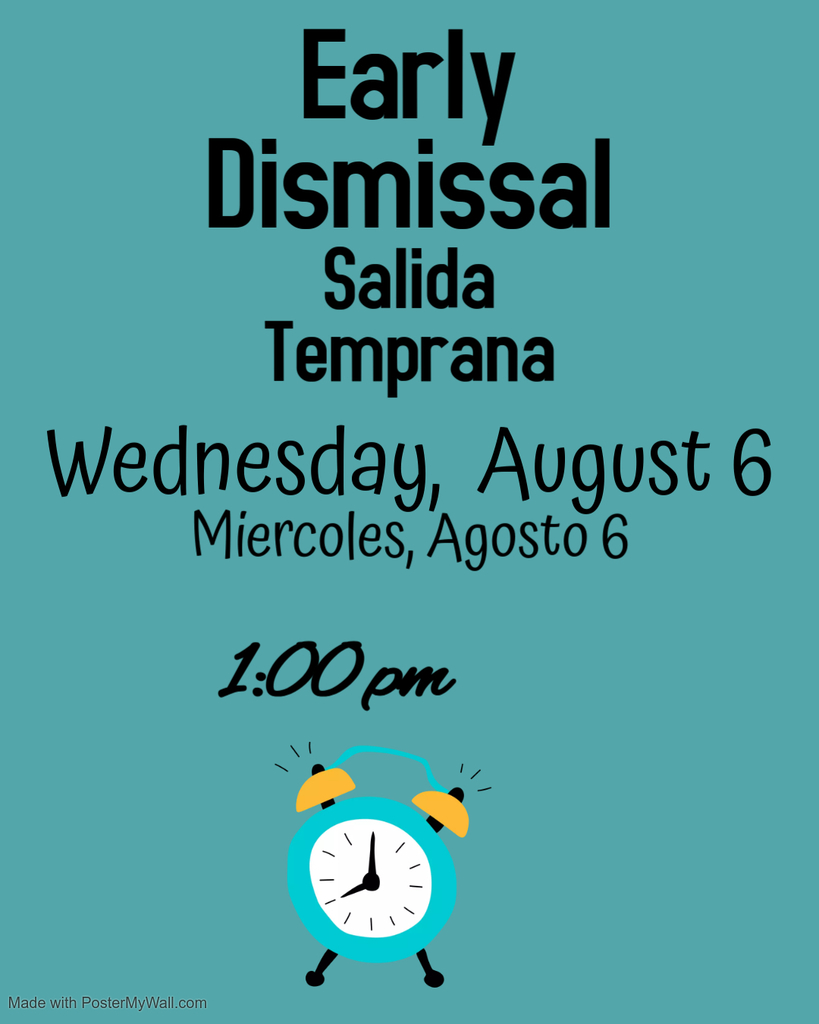 Early Dismissal 1:00 pm