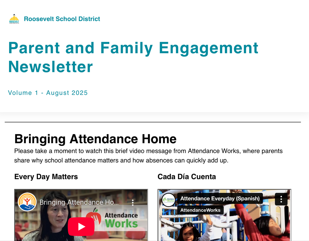 Parent and Family Engagement Newsletter