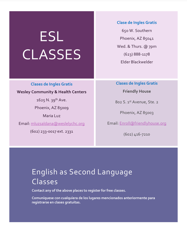 Clase de Espanol Gratis