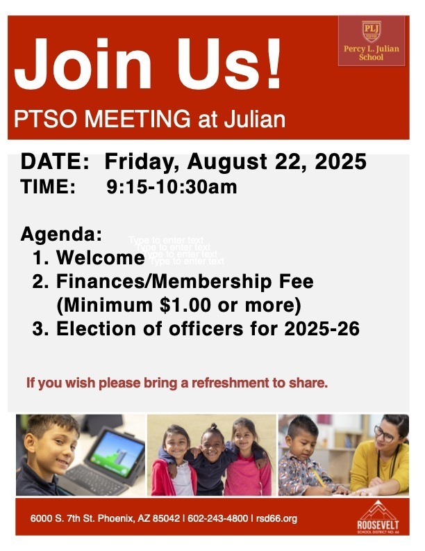 AUG 22 2025 PTSO Meeting