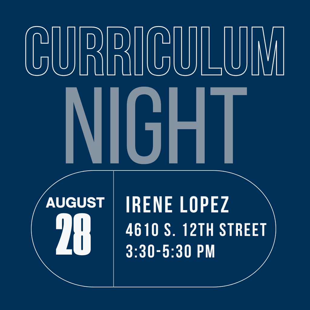 Curriculum Night on Thursday, August 28 from 3:30–5:30pm