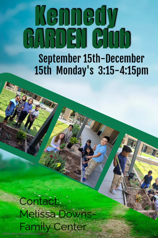 Garden Club 3:15-4:15pm