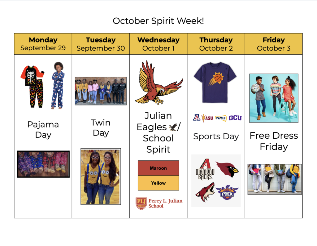 October Spirit Week