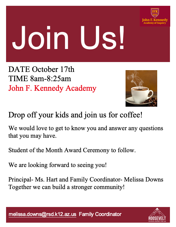 Coffee with our principal!