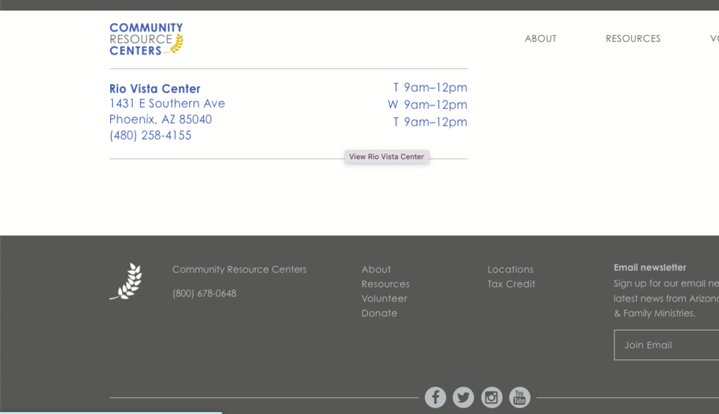 Food Bank Tuesday-Thursday 9am-12pm