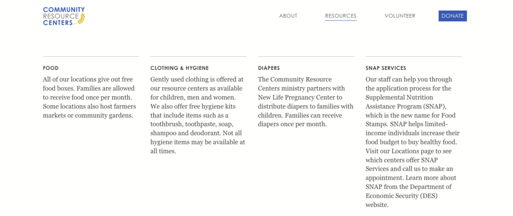 Food, Clothing, Diapers