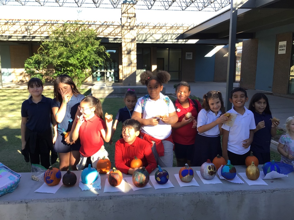 Pumpkins all decorated!