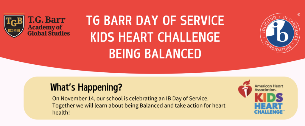 T.G. Barr Day of Service Kids Heart Challenge Being Balanced