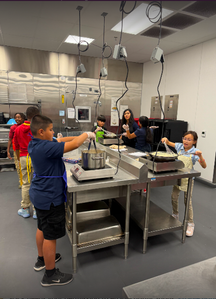 Cooking Club-making chicken alfredo!