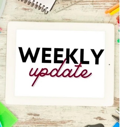 Weekly Update Sign for parent news for the week