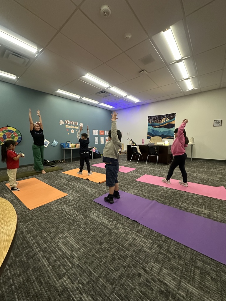 Students learning Yoga