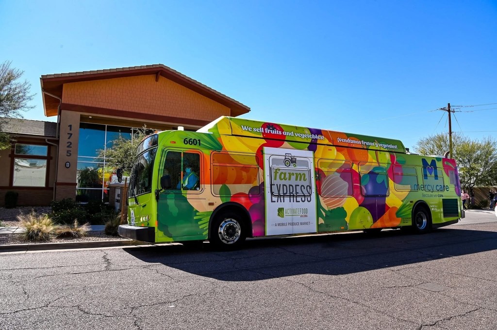 Mobile Farm Express Produce Bus