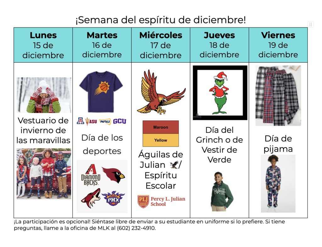 Semana del espiritu de diciembre