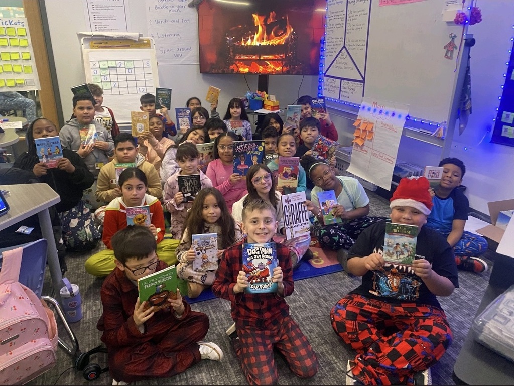Czeck's student's showing their new books from Chistmas!