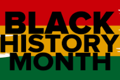 Black History Month with Red, Yellow and Green background.