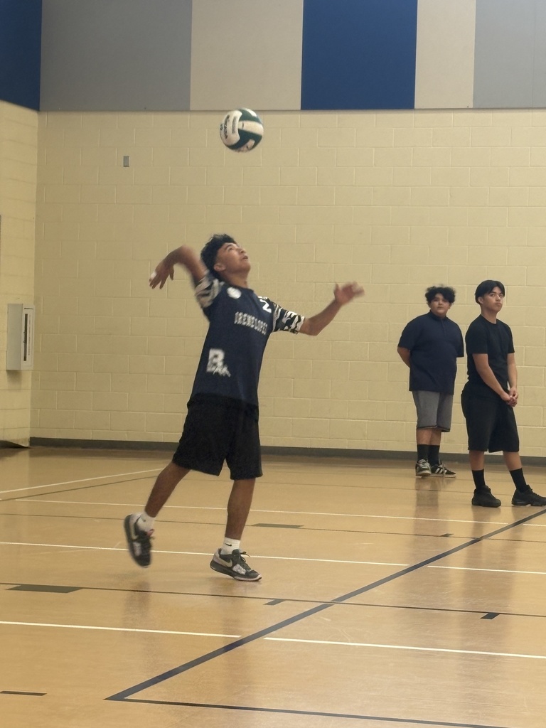 Student Athlete serves a volleyball