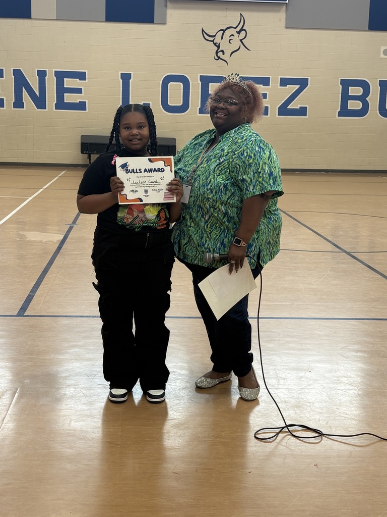 Ms. Miles with her Bulls Award Winner