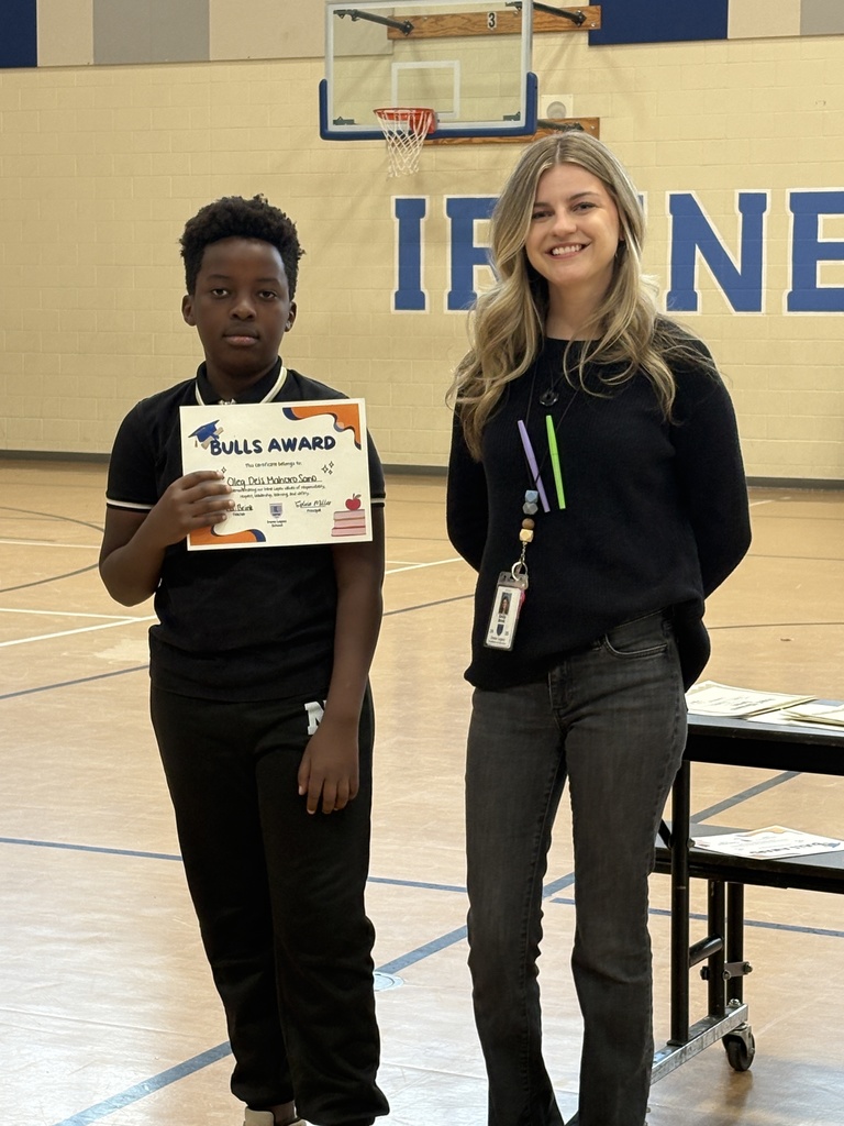 Ms. Brink with her Bulls Award Winner