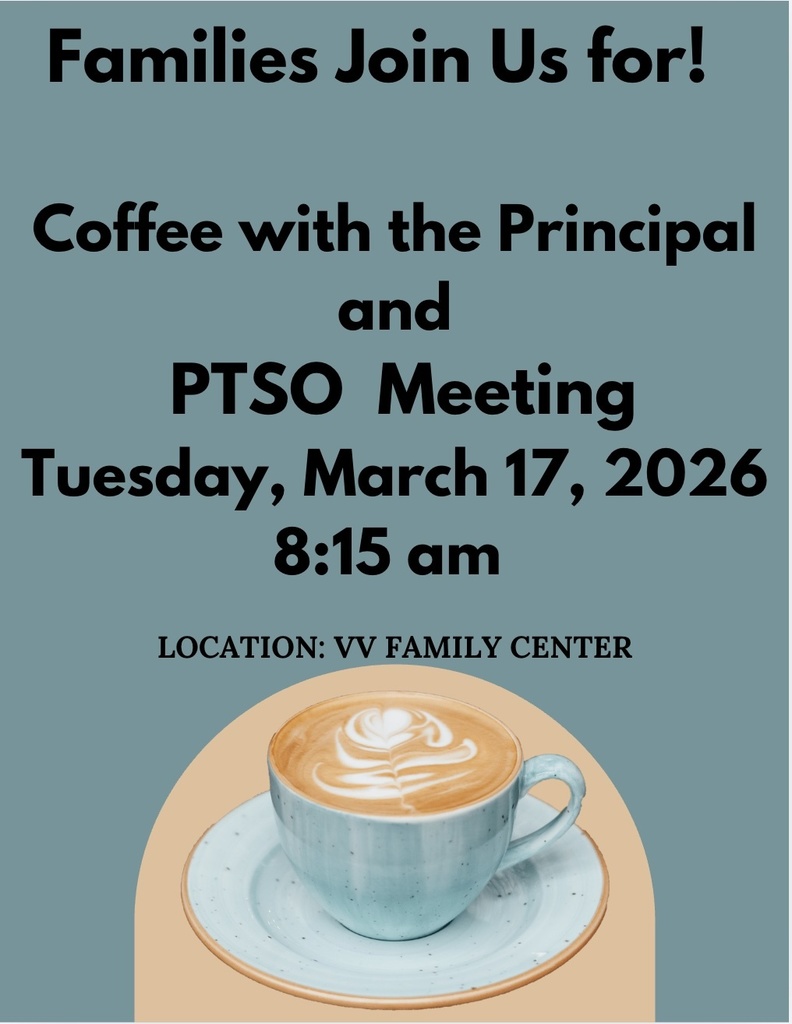 Families are invited to a meeting with the principal to hear school updates.