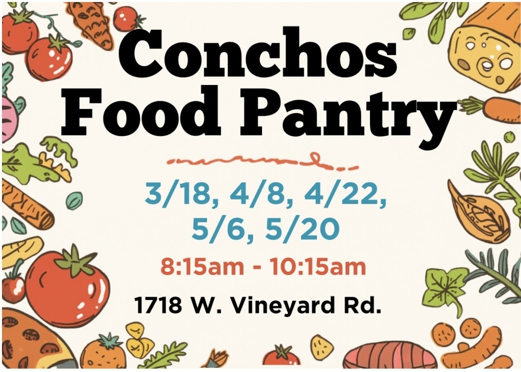 Community  Food Pantry Dates 3/18, 4/8, 4/22, 5/6, 5/20