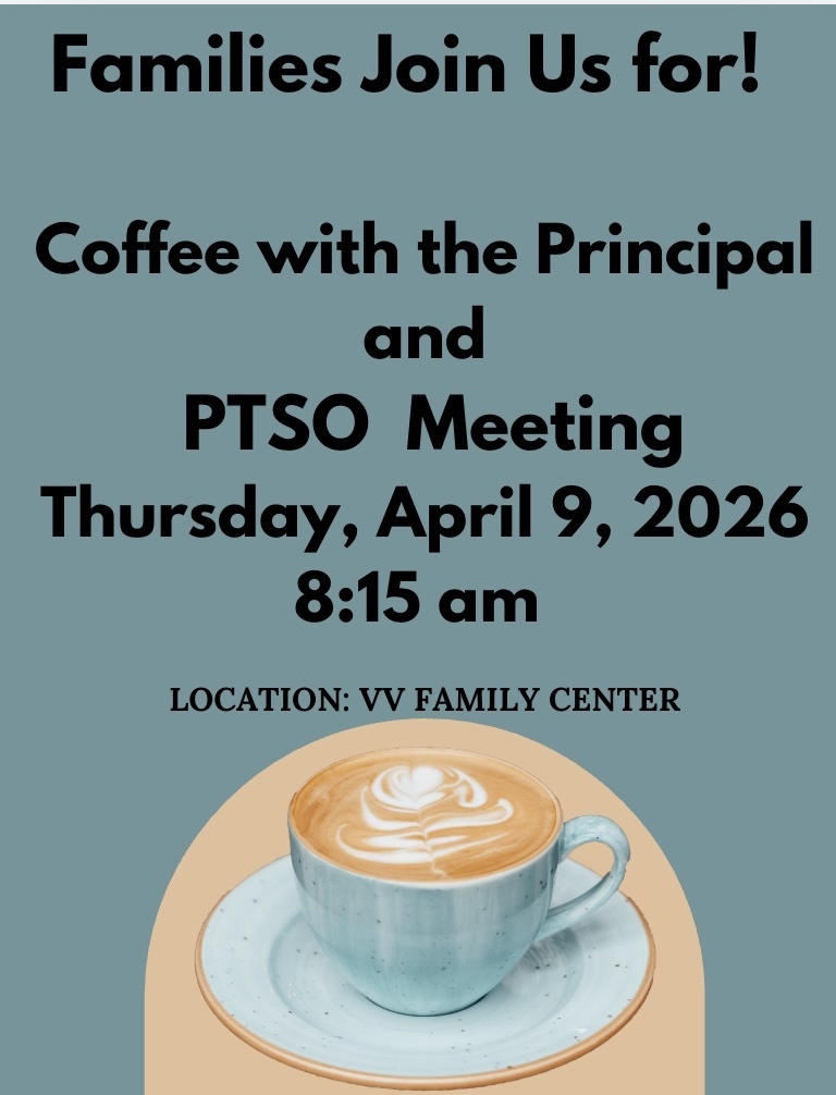 Families are invited to a meeting with the principal to hear school updates.