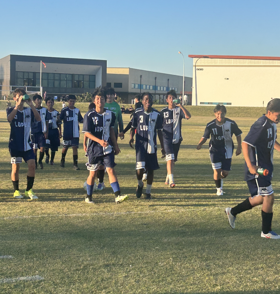 Lopez Athletes celebrating their win.