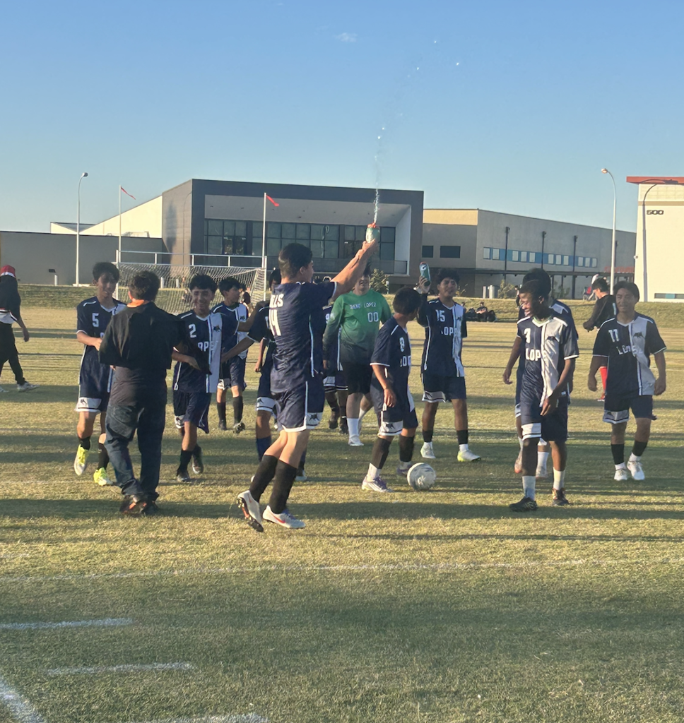 Lopez Athletes celebrating their win.