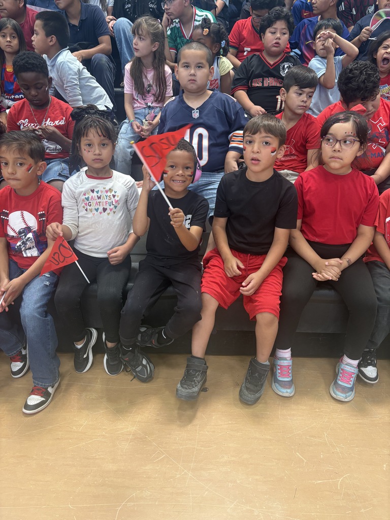 Students in their selected class color