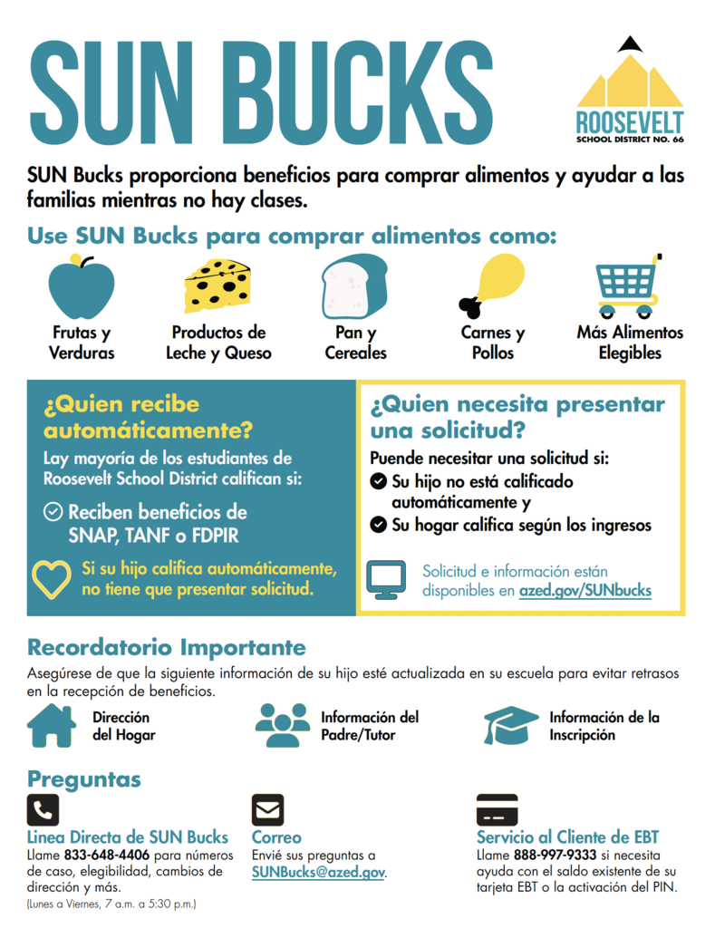 Sun bucks info