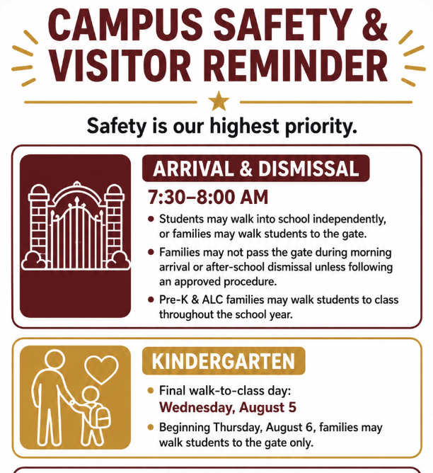 Campus Safety and Visitor Reminder