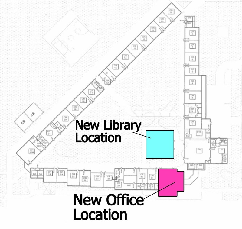 Conchos library and office locations indicated by cyan and magenta polygons