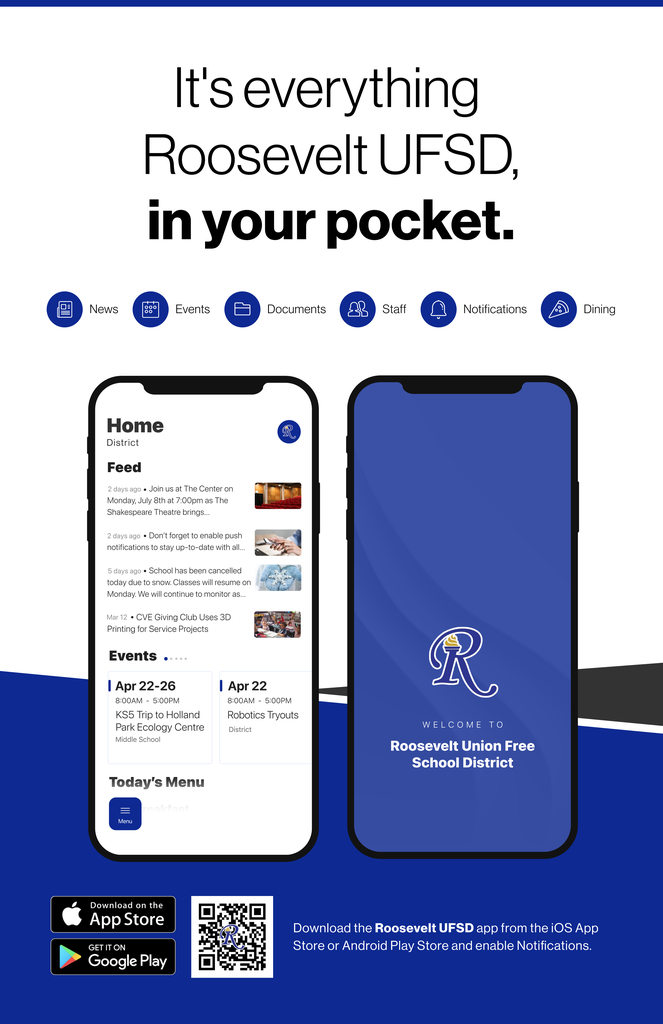 Our Roosevelt app is available now in the App Store and google play (English)