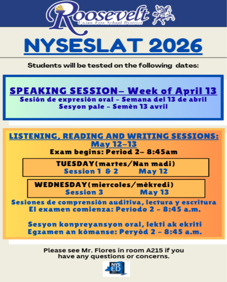 NYSESLAT 2026 Schedule