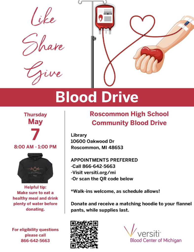 RHS Blood Drive -- May 7