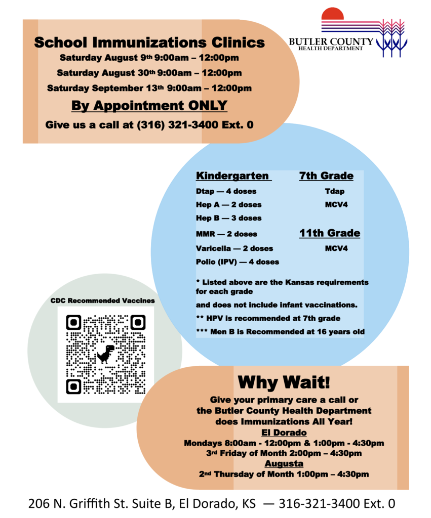 School Immunization Clinics info