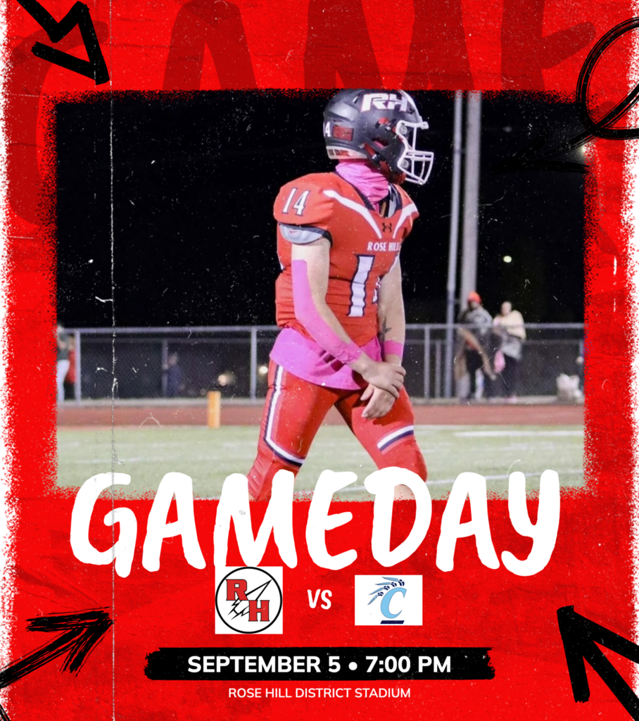 Game day poster for upcoming football game.