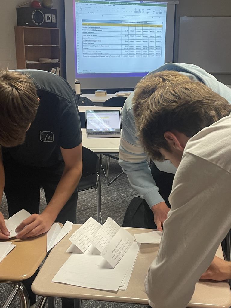 Entrepreneurship students making paper airplanes