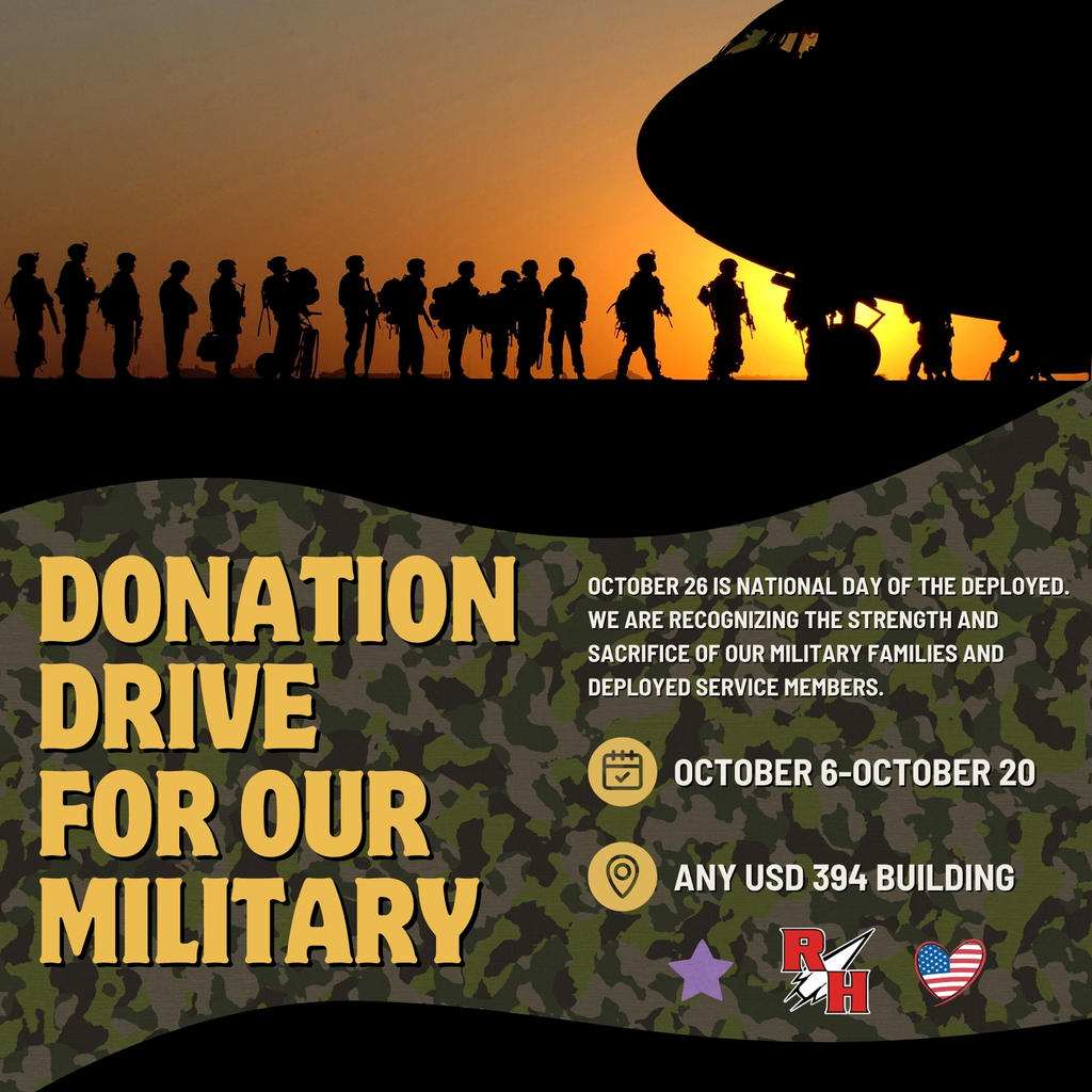 Donation Drive for Military oct 6-20