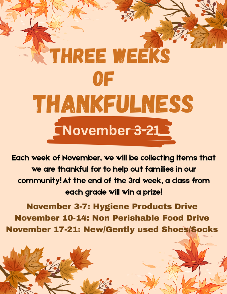 3 weeks of thankfulness