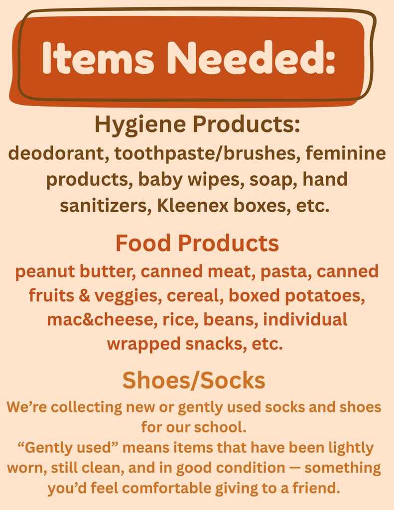 Items needed