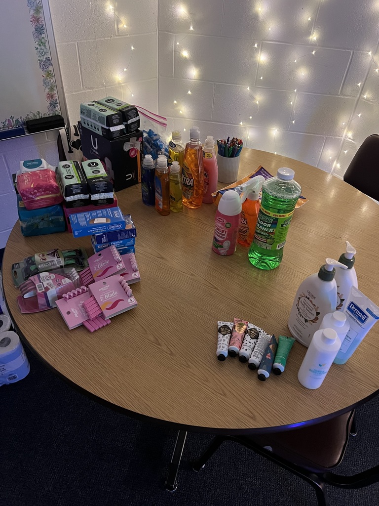 soap, razors, lotions