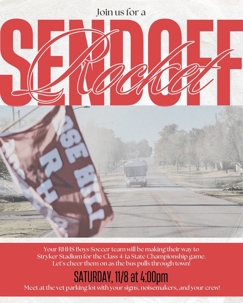 State Sendoff for the Soccer team at 4 PM at Hodes