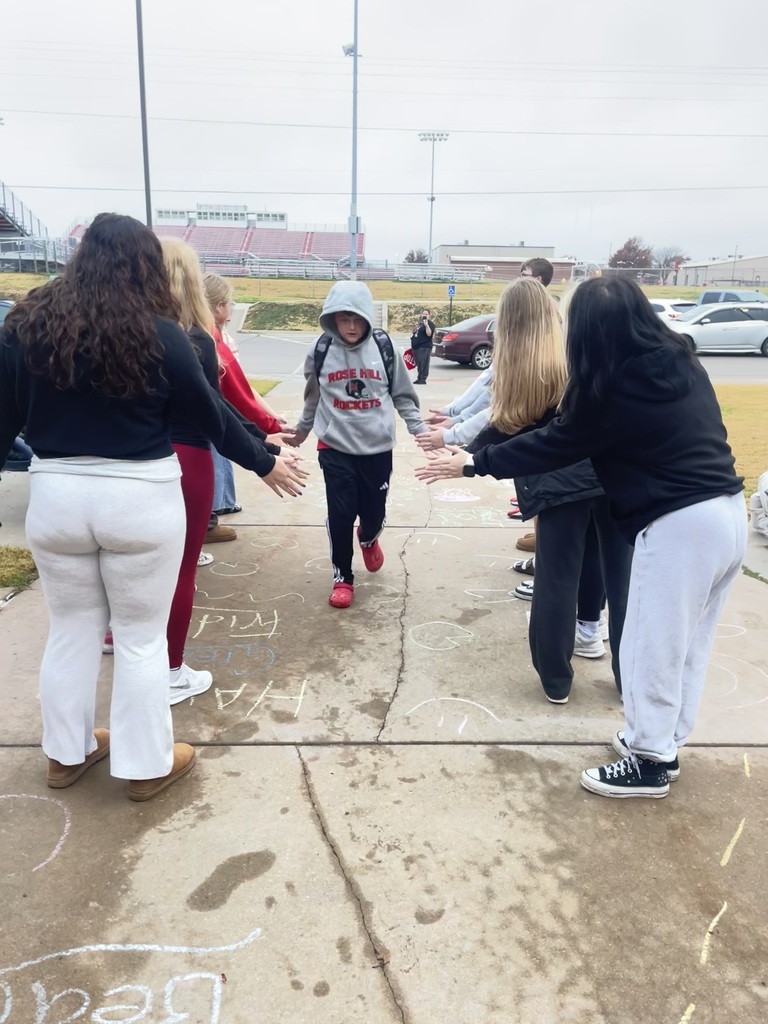 KAY Club greeting the Intermediate students this morning.